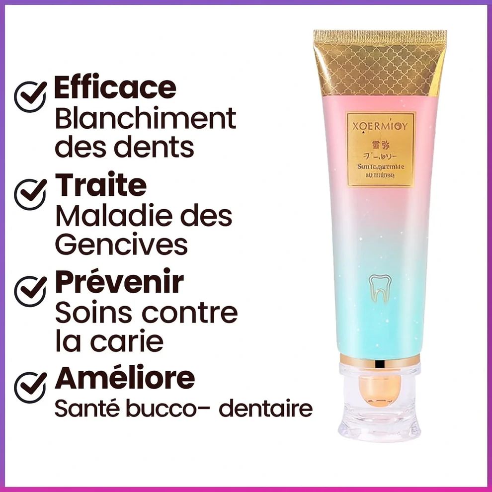 Dentifrice Éclat Suprême – Dents plus blanches, haleine fraîche et gencives renforcées