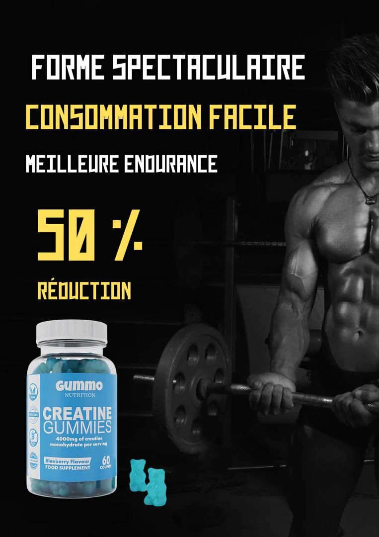 Gummo Nutrition – Gummies de Créatine 4000mg